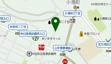 コインパーク本牧の地図画像