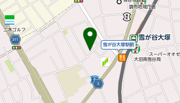 コインパーク雪ケ谷大塚の地図画像