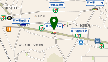 コインパーク恵比寿1丁目の地図画像
