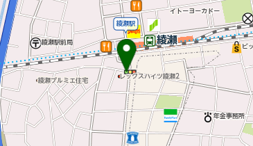 コインパーク綾瀬1丁目の地図画像