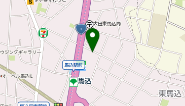 コインパーク東馬込1丁目の地図画像