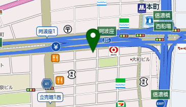コインパーク阿波座1丁目の地図画像