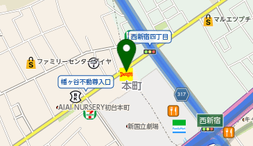 コインパークデニーズ西新宿店の地図画像