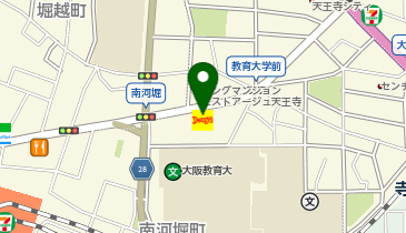 コインパークデニーズ天王寺店の地図画像