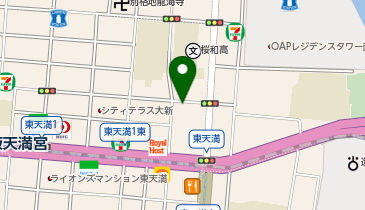コインパーク東天満2丁目の地図画像
