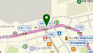コインパーク横須賀大滝町1丁目の地図画像