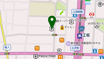 コインパーク大阪厚生信用金庫江坂支店の地図画像