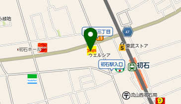 コインパークデニーズ初石店の地図画像