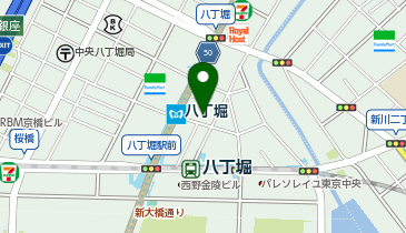 コインパーク八丁堀2丁目第2の地図画像