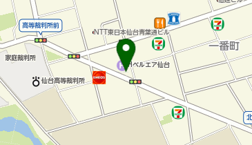 コインパーク仙台一番町1丁目の地図画像
