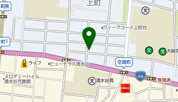 コインパーク大阪上町1丁目の地図画像