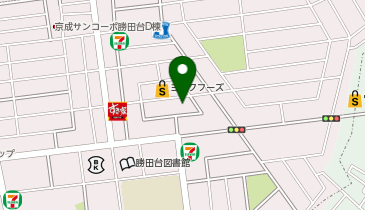 コインパークヨークフーズ勝田台店第1の地図画像