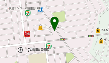 コインパークヨークフーズ勝田台店第2の地図画像