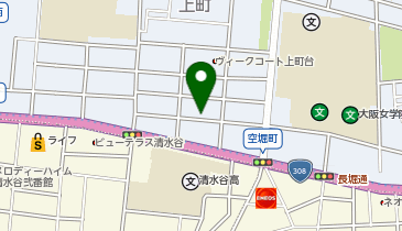 コインパーク大阪上町1丁目第2の地図画像