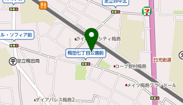 コインパーク足立梅田7丁目の地図画像