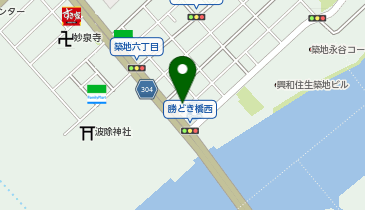 コインパーク築地6丁目第2の地図画像