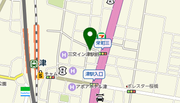 コインパーク津市栄町3丁目の地図画像