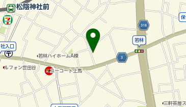 コインパーク若林3丁目第2の地図画像