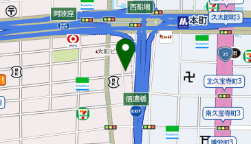 コインパーク阿波座1丁目第2の地図画像