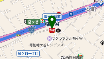 コインパーク幡ケ谷駅前バイク駐車場の地図画像