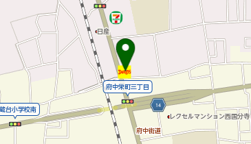 コインパークデニーズ西国分寺店の地図画像