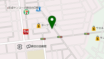 コインパークヨークフーズ勝田台店第2の地図画像