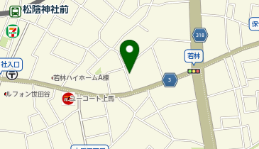 コインパーク若林3丁目第2の地図画像