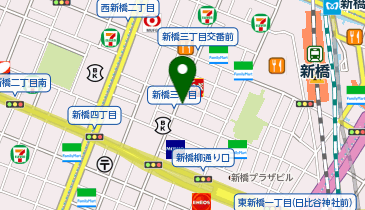 コインパーク新橋3丁目の地図画像