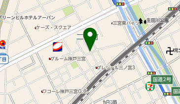 コインパーク神戸二宮町2丁目の地図画像