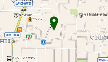 キョウテク 山科椥辻一本道パーキングの地図画像