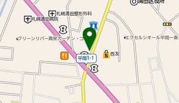 パークネット北海道銀行清田支店の地図画像