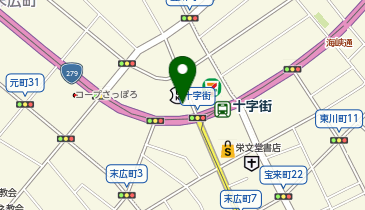 パークネット北海道銀行十字街支店の地図画像