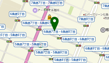 パークネット旭川6条通7丁目第2の地図画像