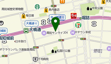 あなぶきパーク 高知本町パーキングの地図画像