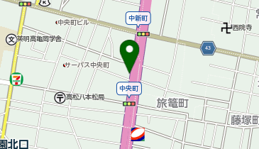 あなぶきパーク 中央町第5パーキングの地図画像