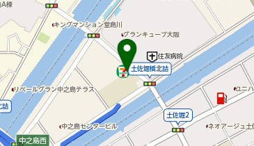 パラカ セブン-イレブン大阪中之島6丁目の地図画像