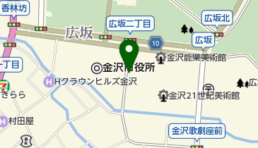 金沢市役所・美術館駐車場の地図画像