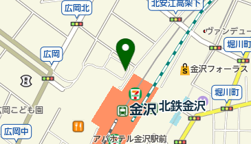 金沢駅西広場一般車駐車場の地図画像