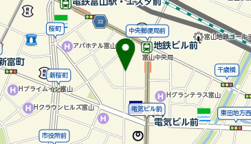 NPC24H富山新桜町第2パーキングの地図画像