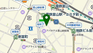 NPC24H富山駅前スクエアパーキングの地図画像