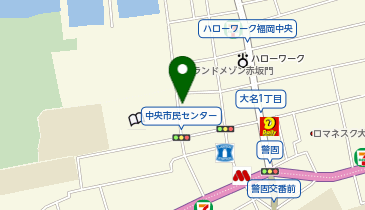 NPC24H福岡赤坂1丁目パーキングの地図画像