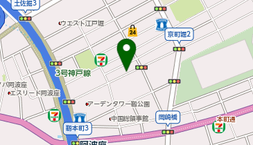 NPC24H京町堀3丁目パーキングの地図画像