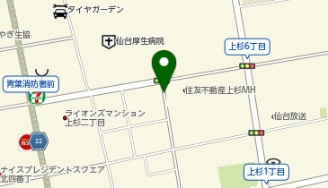 NPC24H仙台上杉2丁目パーキングの地図画像