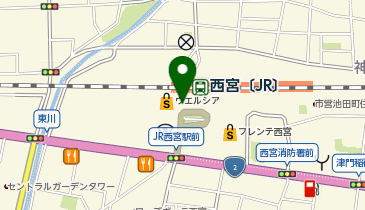 NPC24HJR西宮駅前パーキングの地図画像