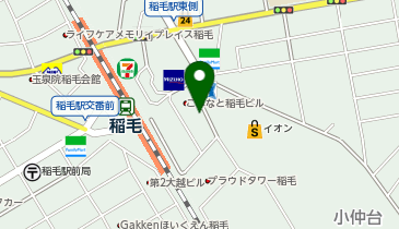 NPC24Hクイックパーキング稲毛駅前の地図画像