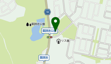 薬師池公園東第2駐車場の地図画像