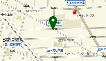 NPC24H川口並木町パーキングの地図画像