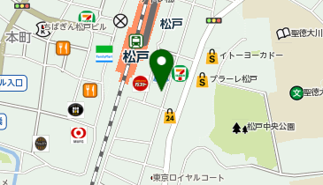 NPC24Hクイックパーキング松戸駅前の地図画像