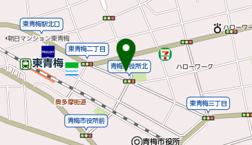 NPC24Hりそな銀行東青梅支店第1パーキングの地図画像