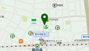 NPC24Hりそな銀行高円寺支店パーキングの地図画像